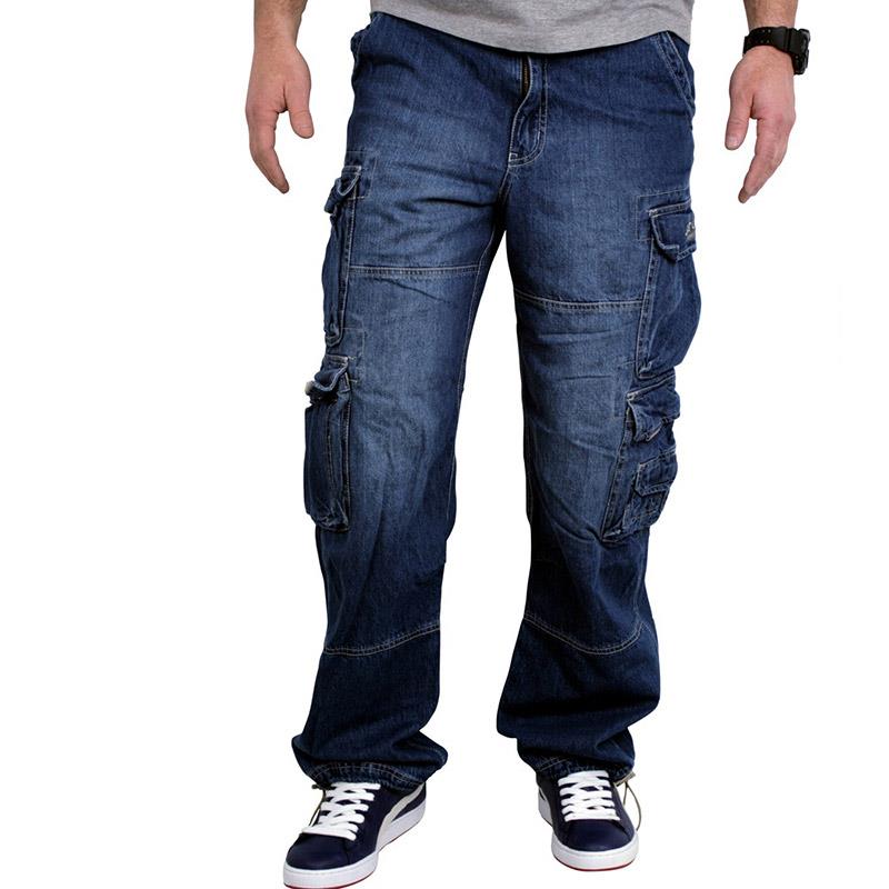 Мужские джинсы с накладными карманами